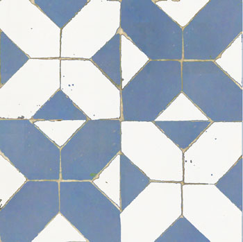 Mosaic House Moroccan tile Vezoul 20-26 Sea Blue Polar White  zellige, mosaic, zellij, field, pattern, glaze, simple 